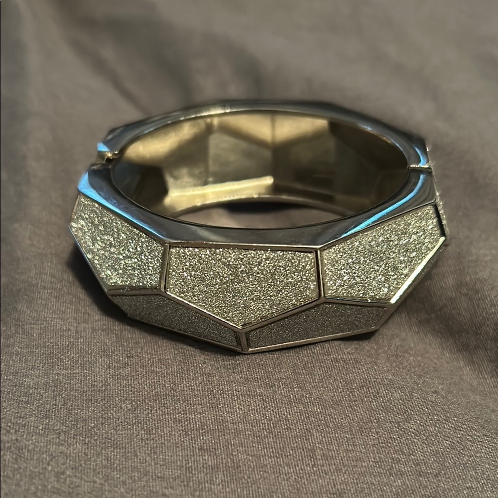 Silver Geometric Sparkly Bracelet